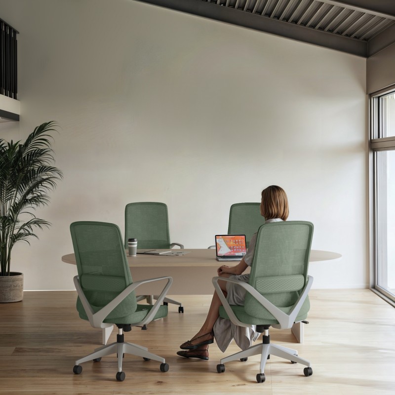 Silla de oficina Agata Light Grey - Bikkom