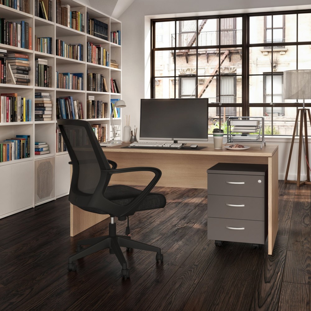 Escritorio con silla y cajonera de madera Escritorio con silla y cajonera de madera