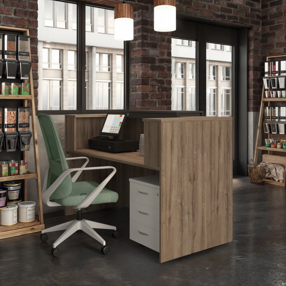 Mostrador Duomo con cajonera y silla