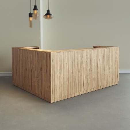 Mostrador en L castaño Mostrador en L castaño