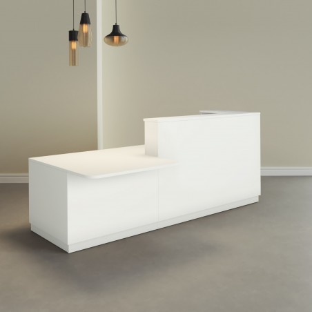 Mostrador accesible blanco