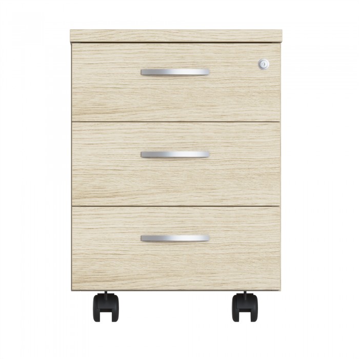 Cajonera de madera roble Omega vista frontal