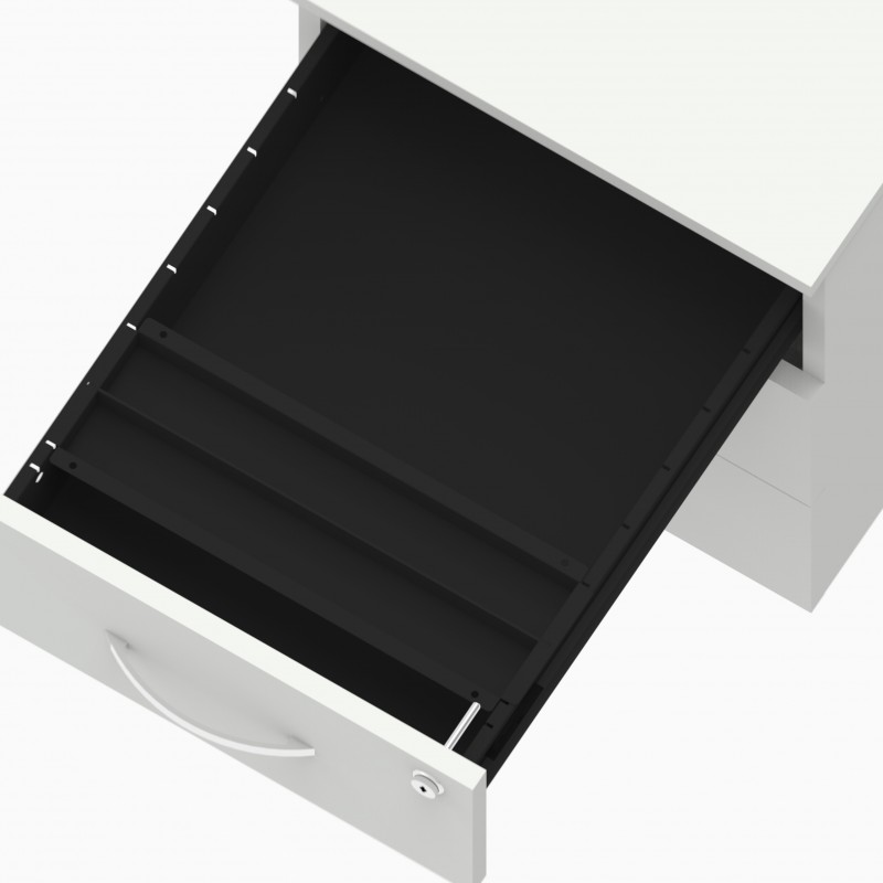Cajonera de madera con ruedas para escritorio Omega - Bikkom