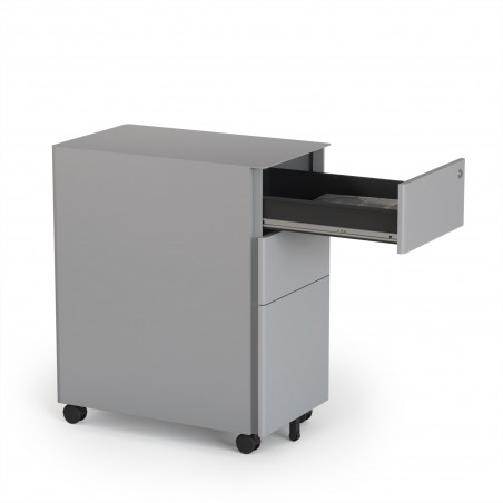 Cajonera de oficina plateada