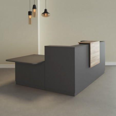 Mostrador en L con mesa de atención Duomo