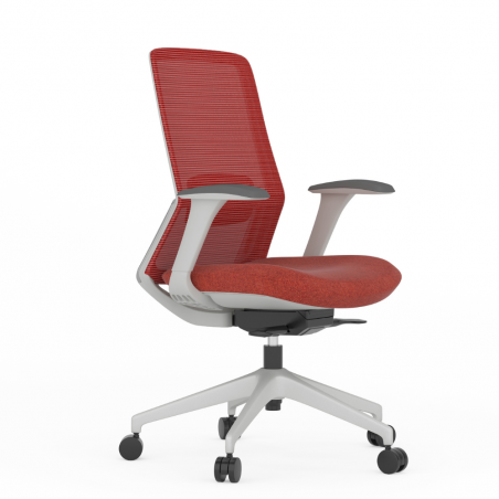 Silla de oficina Emma Grey Rojo