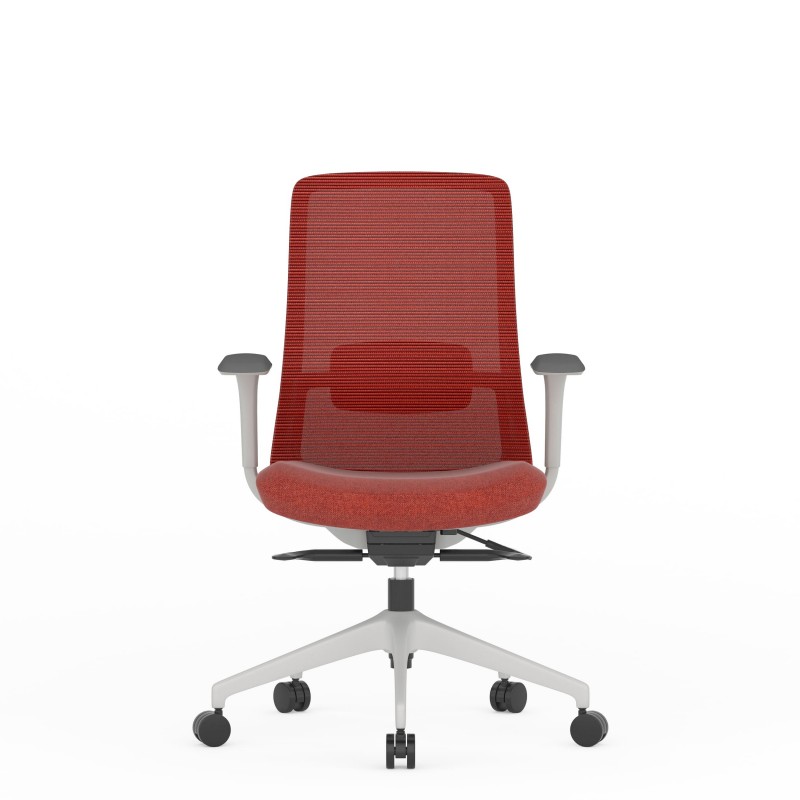 Vista frontal silla Emma Grey Rojo