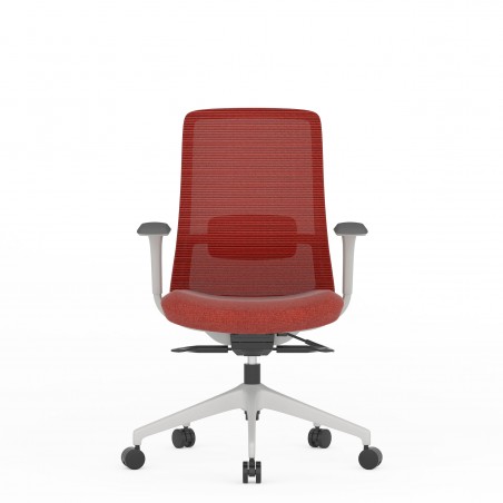Vista frontal silla Emma Grey Rojo