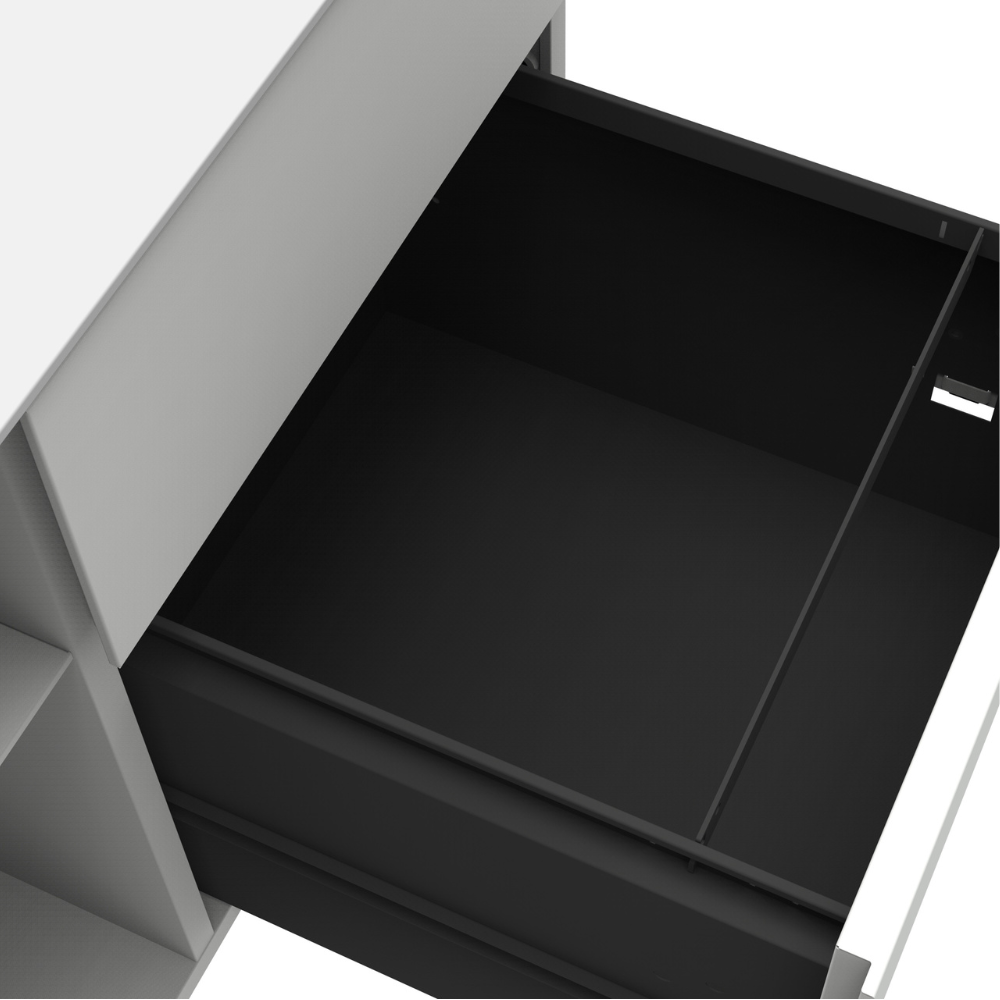 cajonera Zeta derecha blanca detalle