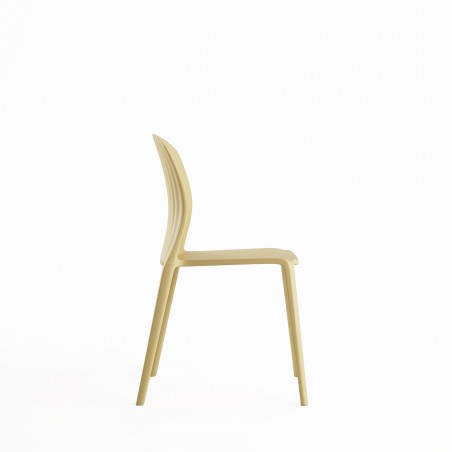Silla Lina amarilla vista lateral