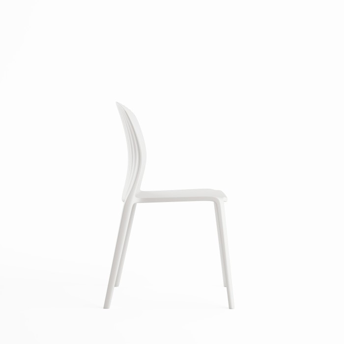Silla Lina blanca vista lateral