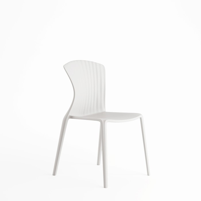 Silla apilable blanca