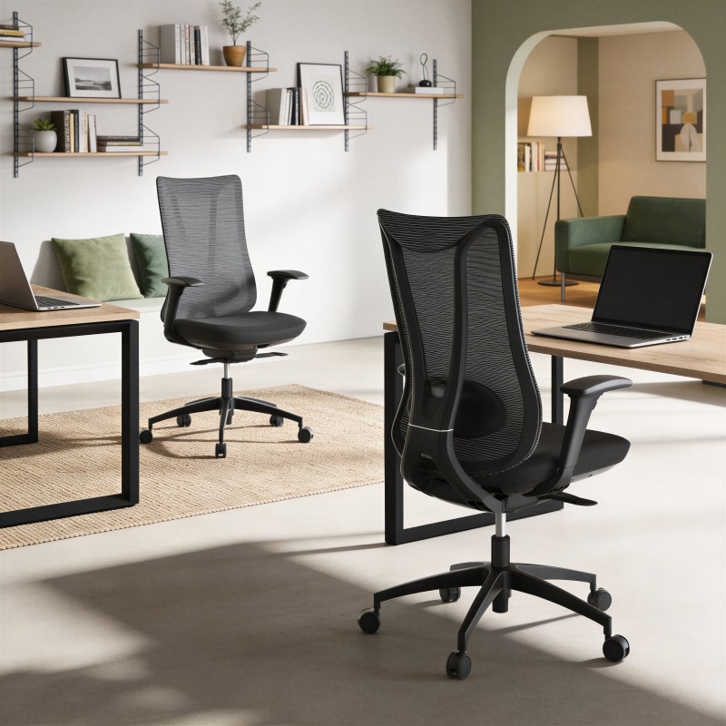 Silla de oficina Sara Plus color negro