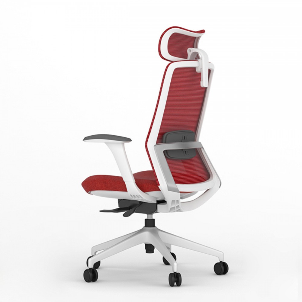 Vista lateral silla Emma Plus rojo