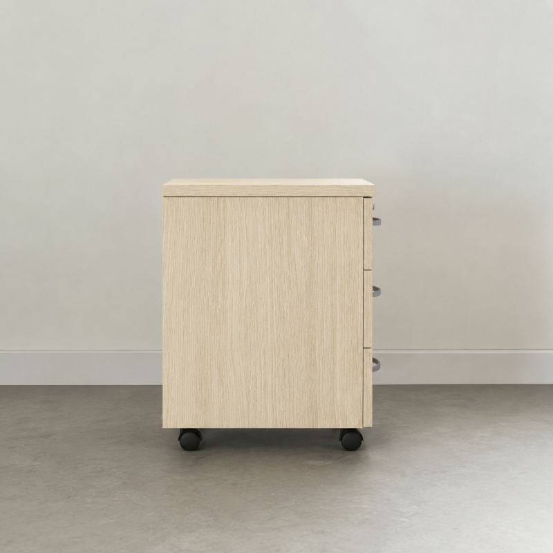 Cajonera de madera con ruedas para escritorio Omega - Bikkom