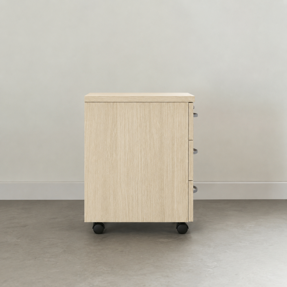 Cajonera de madera con ruedas para escritorio Omega - Bikkom