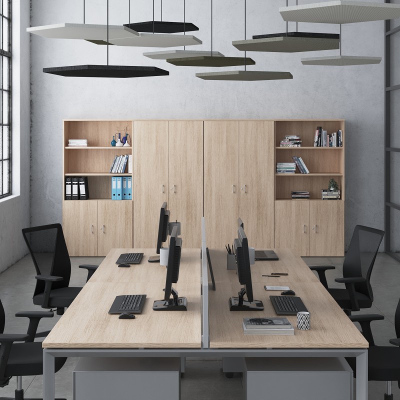 Oficina con mesa multipuesto Estela Bench