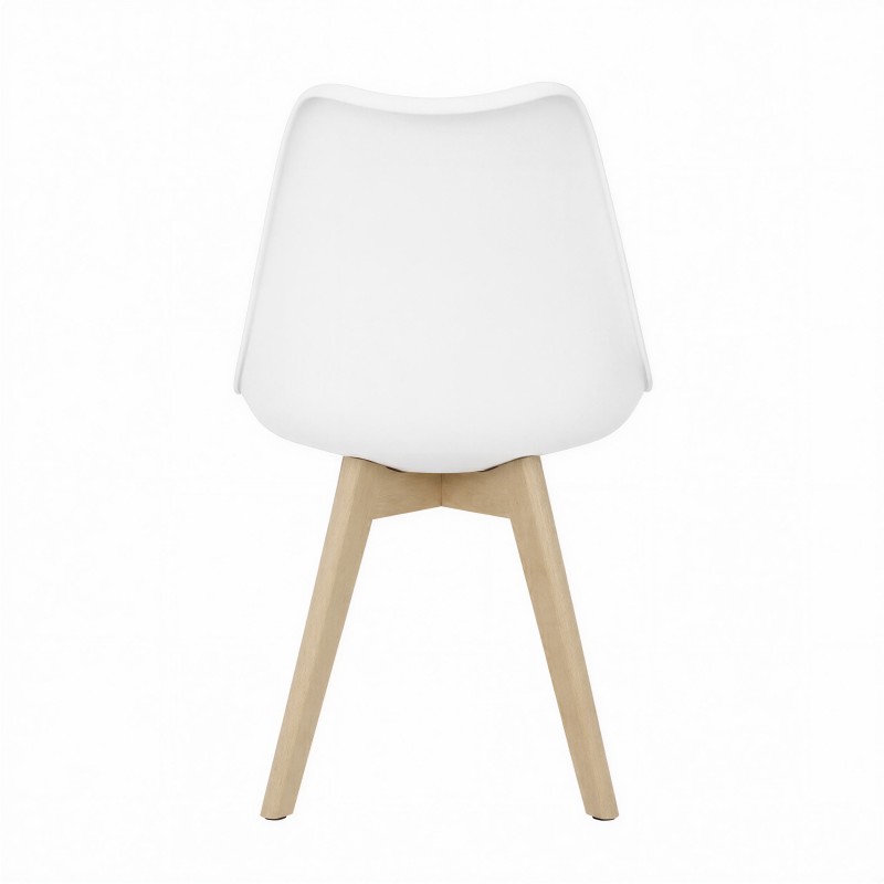 Silla nórdica Ada blanca trasera