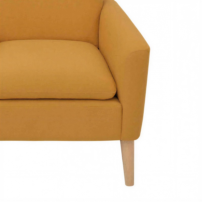 Sofá de oficina Lea amarillo patas