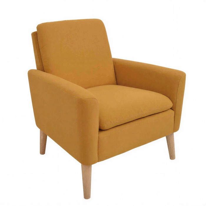 Sofá de oficina Lea amarillo lateral