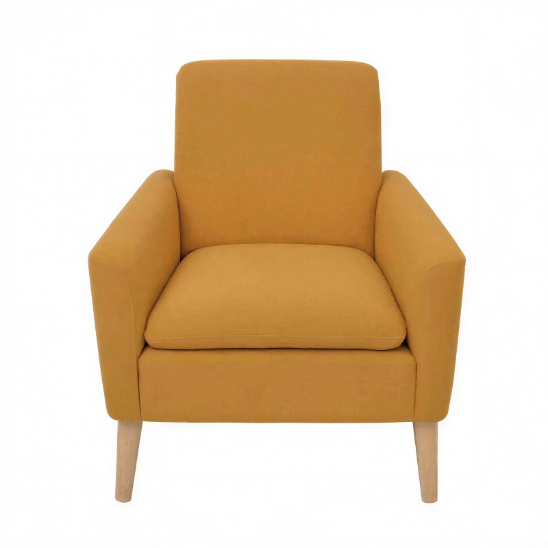 Sofá de oficina Lea amarillo frontal