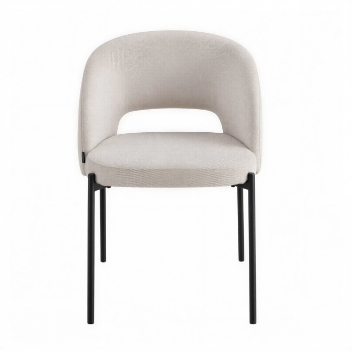 Silla confidente Lena arena frontal