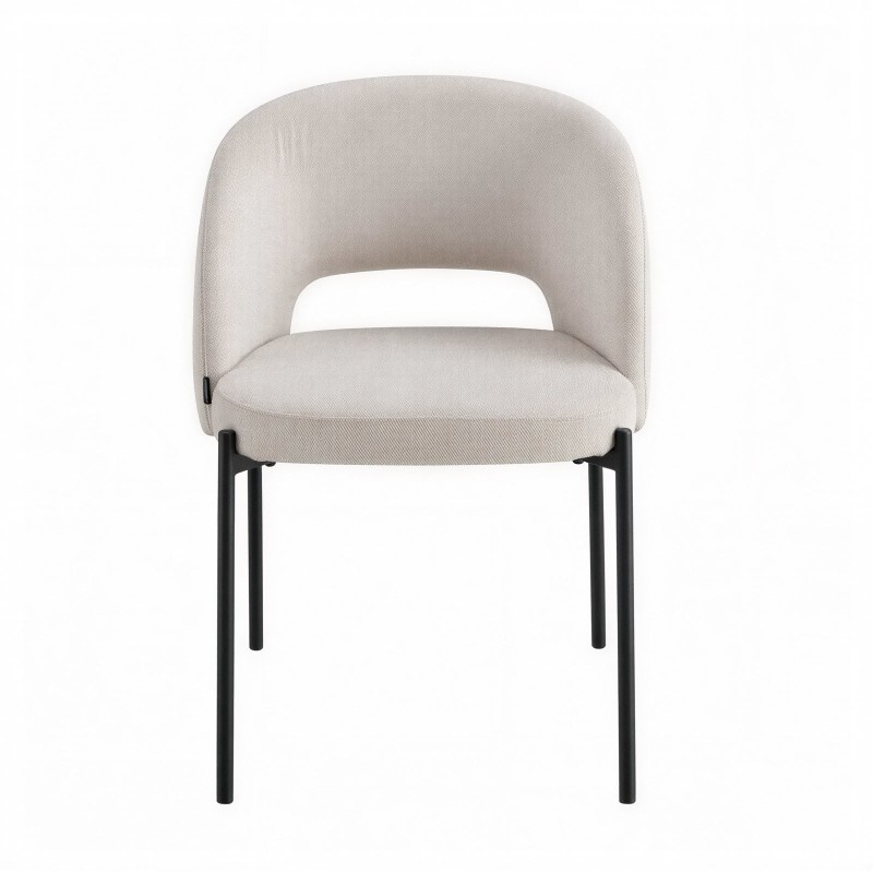 Silla confidente Lena arena frontal