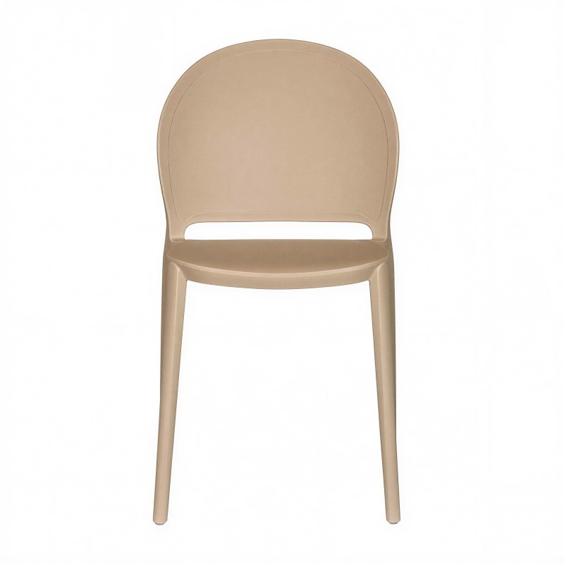 Silla apilable Vera arena, vista frontal