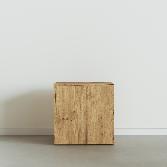 Armario de oficina Chronos Push Cerrado castaño 80x81 cm