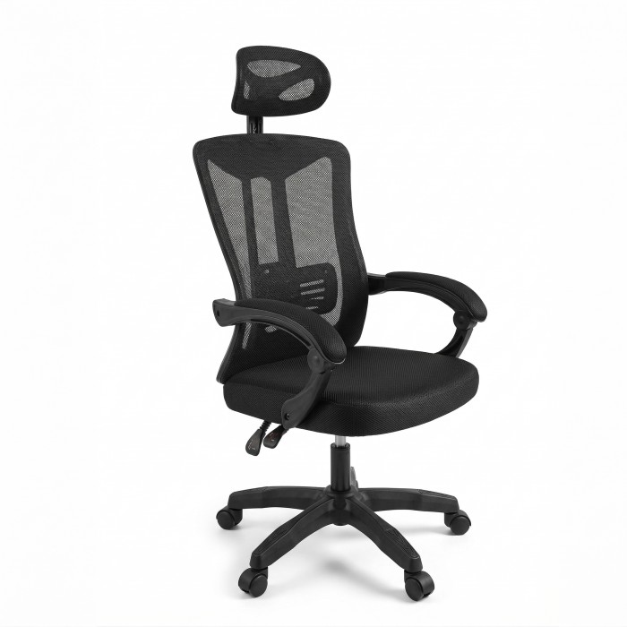Silla ergonómica reclinable Nara Plus negra frontal