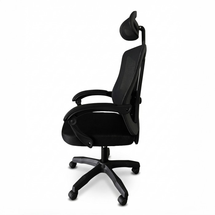 Silla ergonómica reclinable Nara Plus negra lateral