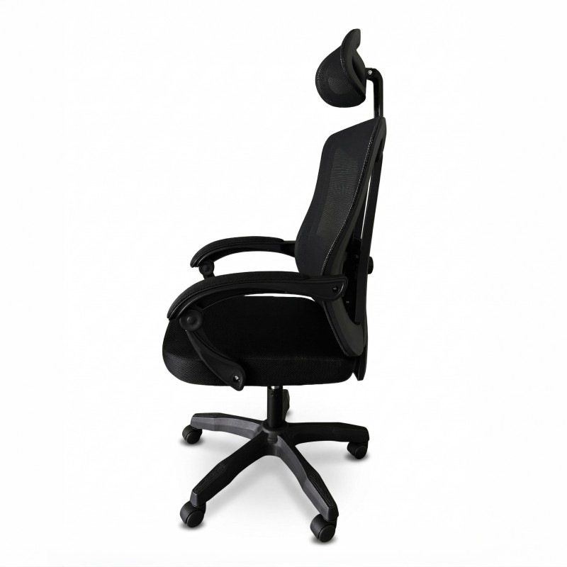 Silla ergonómica reclinable Nara Plus negra lateral