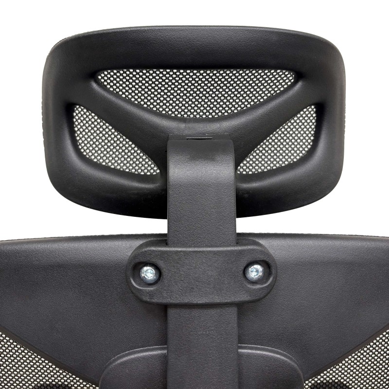 Silla ergonómica reclinable Nara Plus negra cabecero
