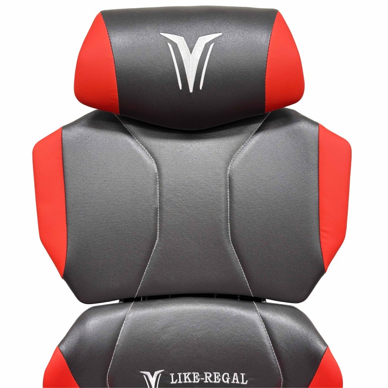 Silla gamer roja y negra Nova Plus detalle cabecero