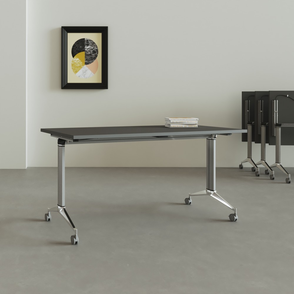 Escritorio plegable con tablero grafito