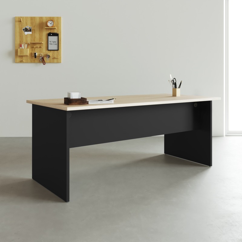 Mesa de dirección Alfa roble y negra