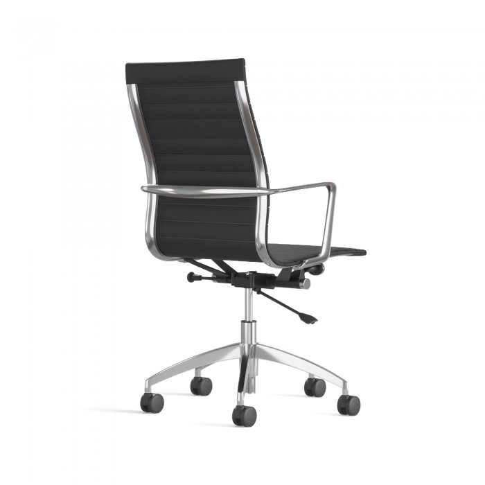 Silla de oficina Idara Black Tapizada