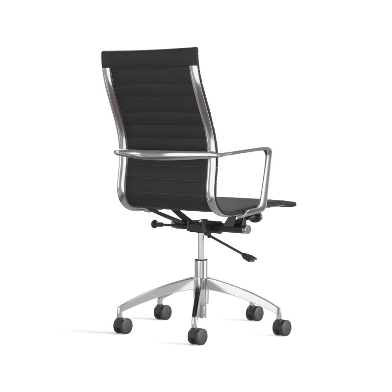 Silla de oficina Idara Black Tapizada