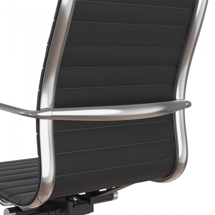 Silla de oficina Idara Black Tapizada