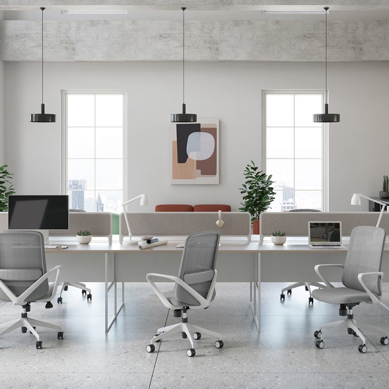 Silla de oficina Agata Light Grey - Bikkom
