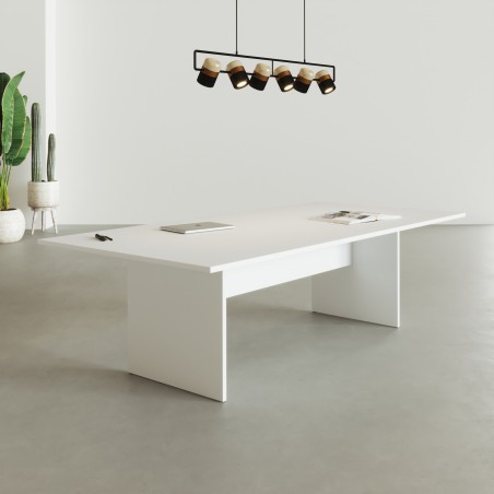 Mesa de reuniones Alfa cuadrada blanca