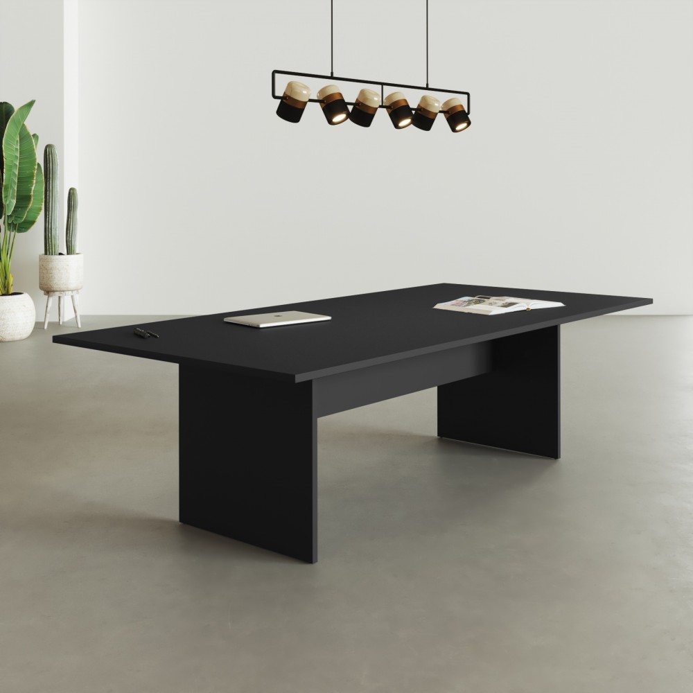 Mesa de reuniones Alfa cuadrada negra Mesa de reuniones Alfa cuadrada negra