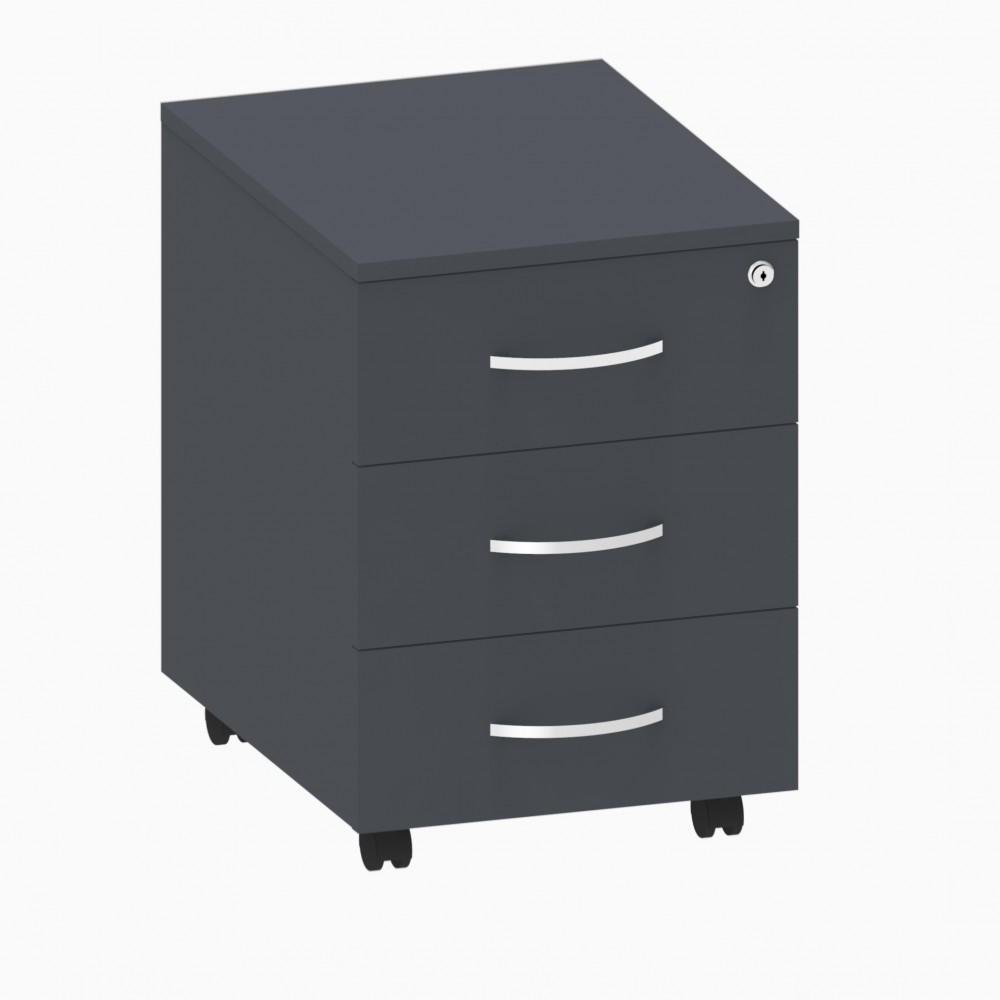 Cajonera de madera con ruedas para escritorio Omega - Bikkom Cajonera de madera con ruedas para escritorio Omega - Bikkom