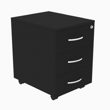Cajonera de madera negra Omega
