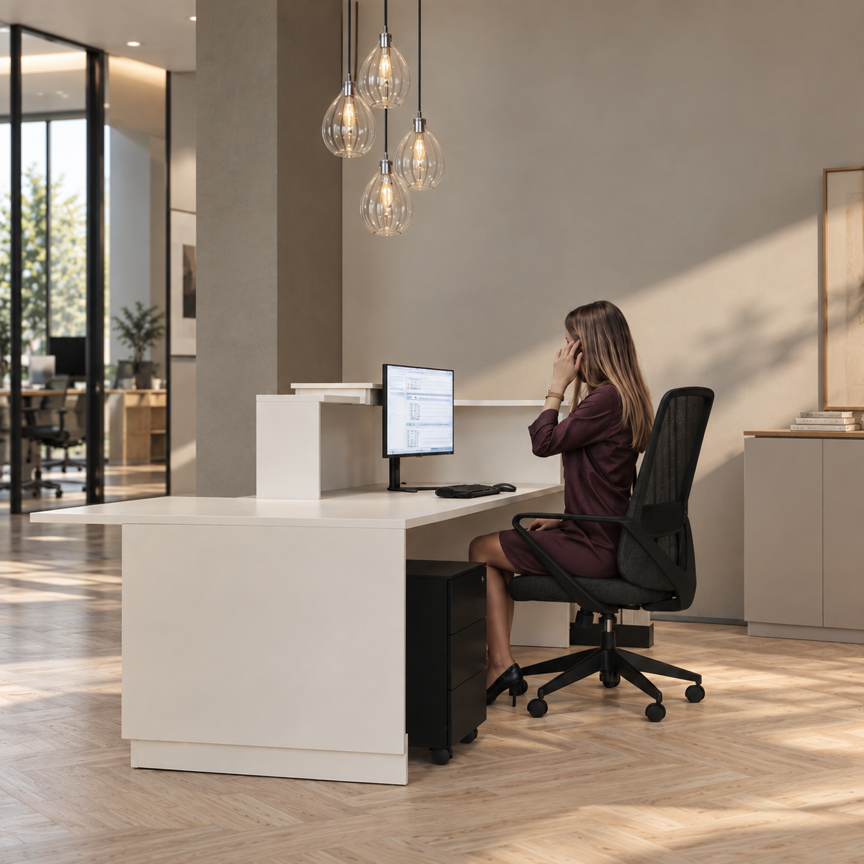 Pack Mostrador PMR Duomo (con silla + cajonera)